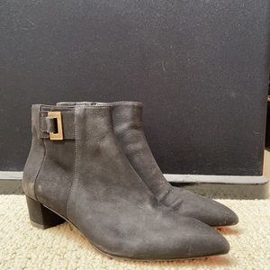 Black suede Nine West ankle boots